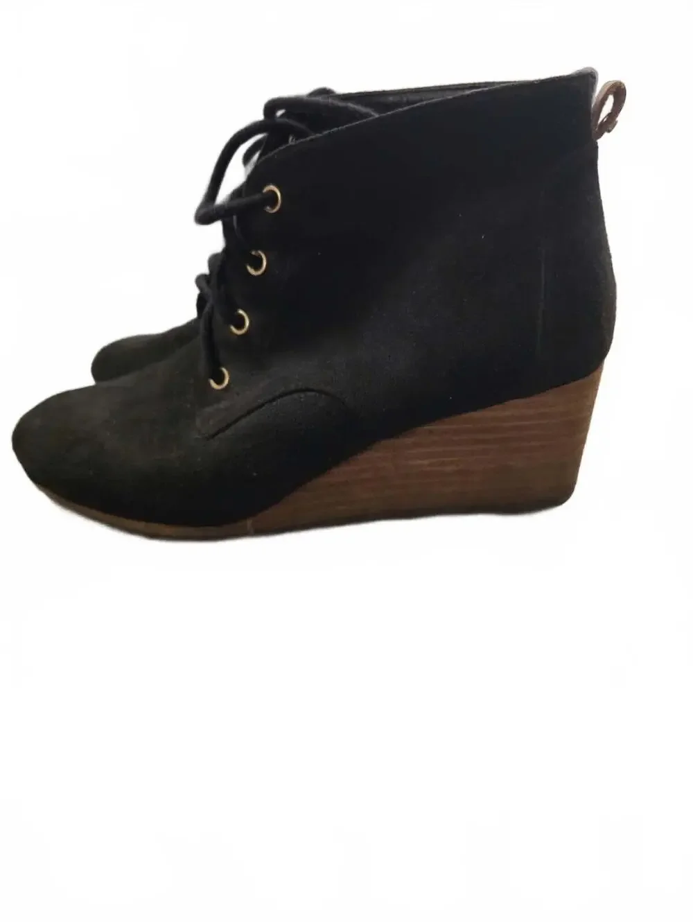 Dr. Scholl's Black Suede Wedge Ankle Boots